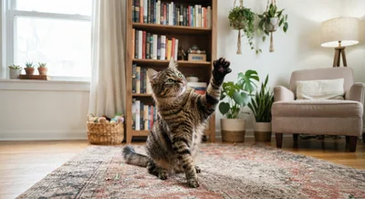 用于表盘创作示例的举爪猫咪原始图片